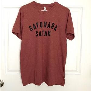 Ruby’s rubbish “sayonara satan” t-shirt